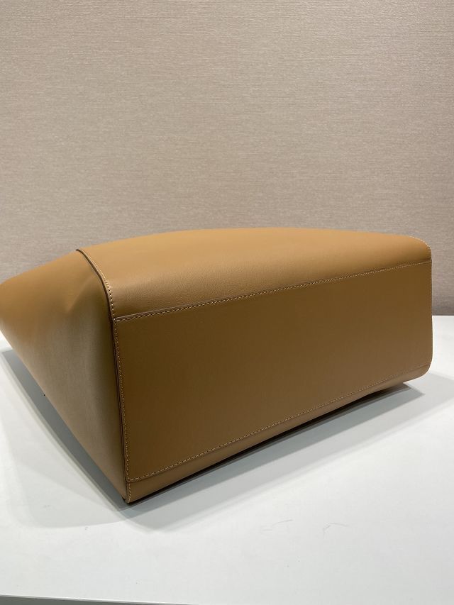 Prada original calfskin tote bag 2VG122 caramel