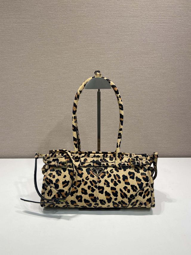 Prada original fabric bonnie medium tote bag 1BA426 beige