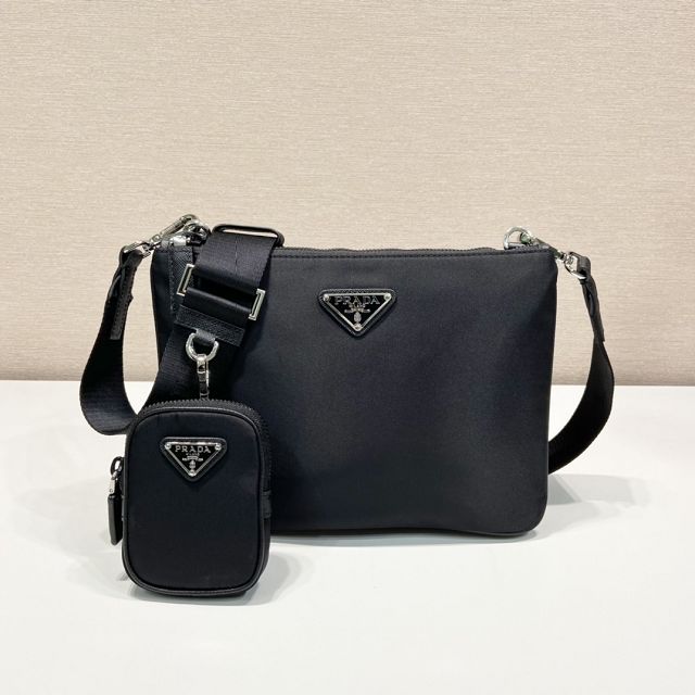 Prada original nylon shoulder bag 2VH120 black