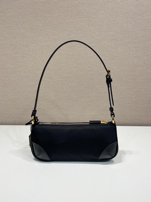 Prada original nylon small shoulder bag 1BC201 black