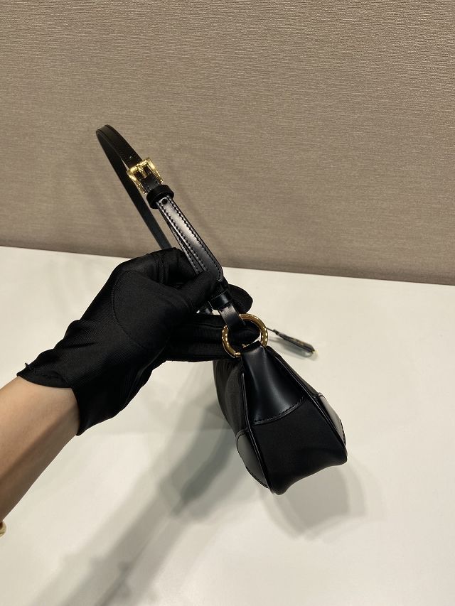 Prada original nylon small shoulder bag 1BC201 black