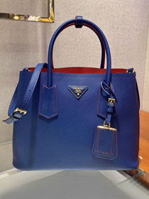 Prada original saffiano calfskin galleria large bag 1BG775 blue