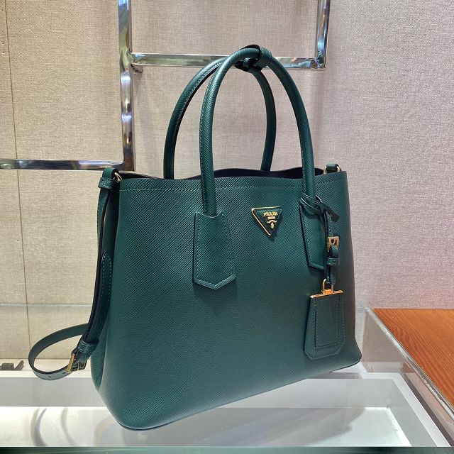 Prada original saffiano calfskin galleria large bag 1BG775 green