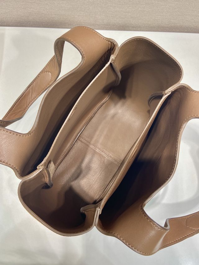 Prada original suede small tote bag 1BG335 brown