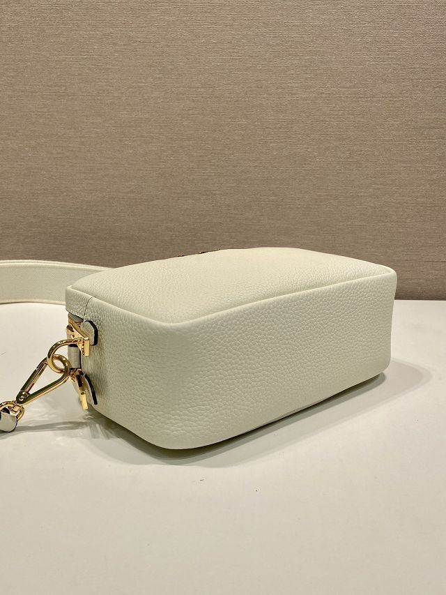 Prada original calfskin small shoulder bag 1BD082 white