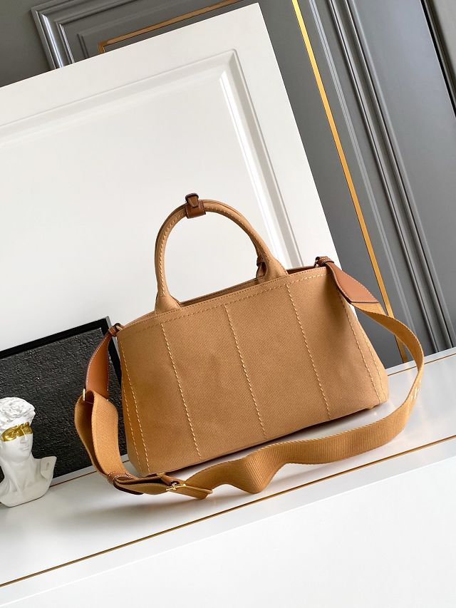 Prada original canvas jardiniere medium handbag 1BG554 tabacco