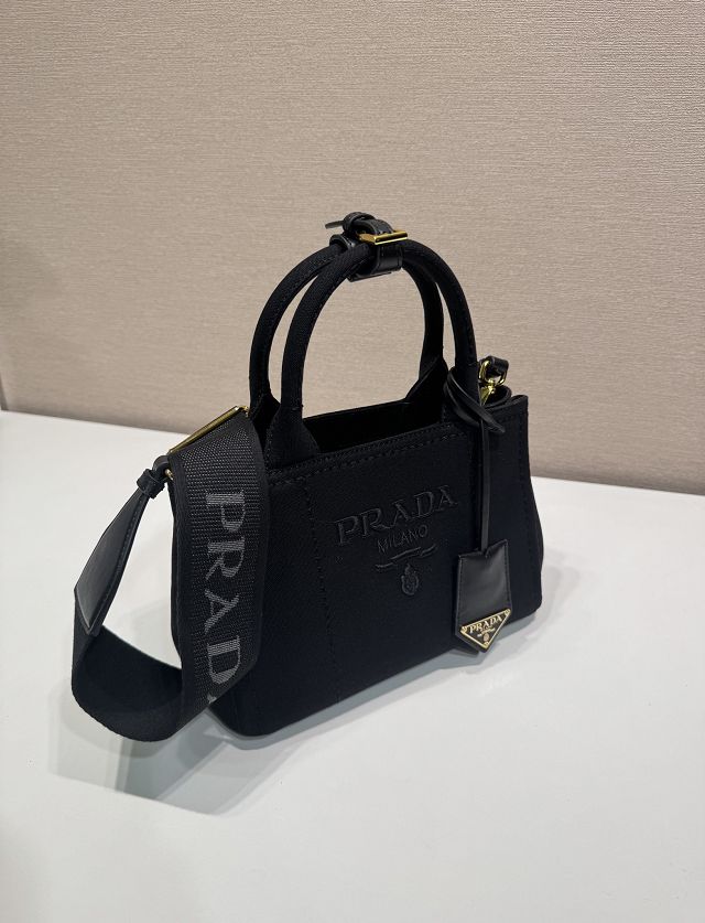 Prada original canvas jardiniere mini handbag 1BA038 black