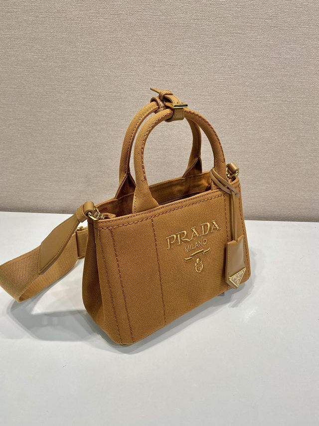 Prada original canvas jardiniere mini handbag 1BA038 tabacco