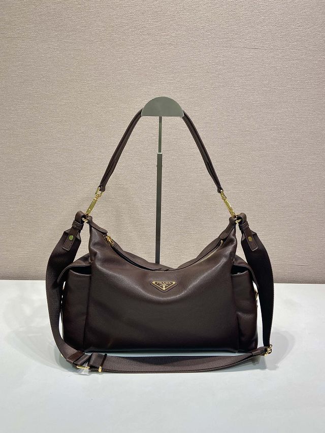 Prada original lambskin explore shoulder bag 1BC264 sienna