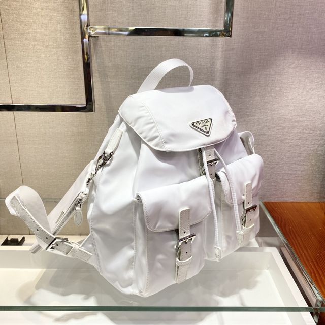 Prada original nylon medium backpack 1BZ811 white
