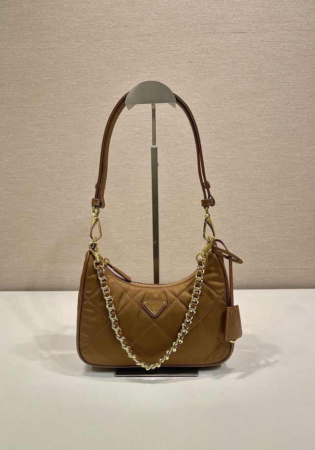 Prada original nylon re-edition mini bag 1BC204 brown