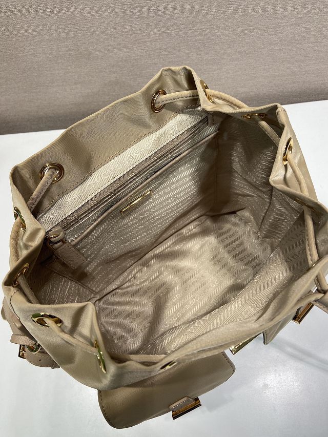 Prada original nylon small backpack 1BZ677 beige