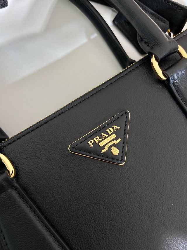 Prada original soft calfskin galleria large bag 1BA446 black