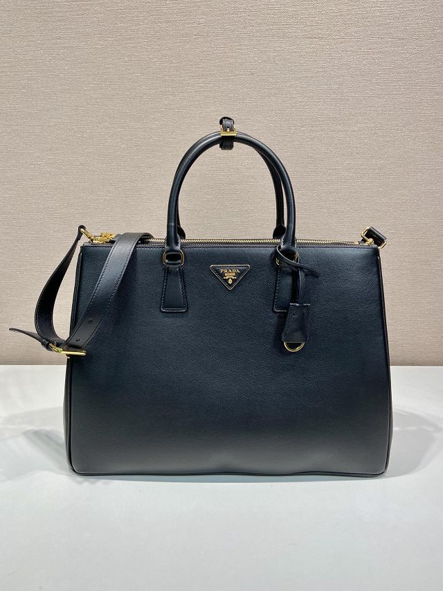 Prada original soft calfskin galleria maxi bag 1BA802 black