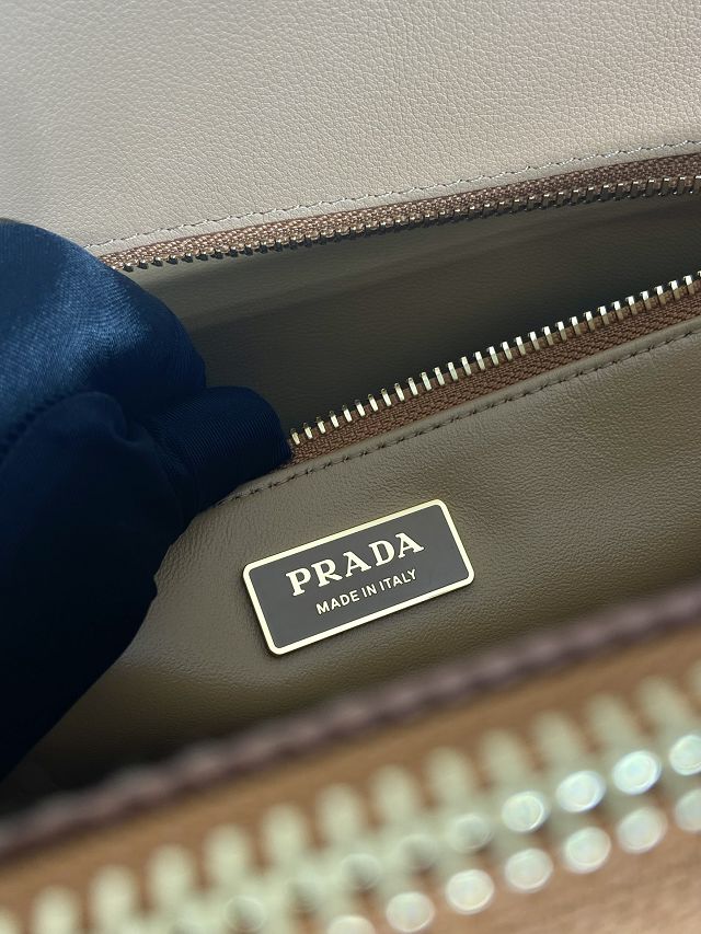 Prada original soft calfskin galleria maxi bag 1BA802 natural