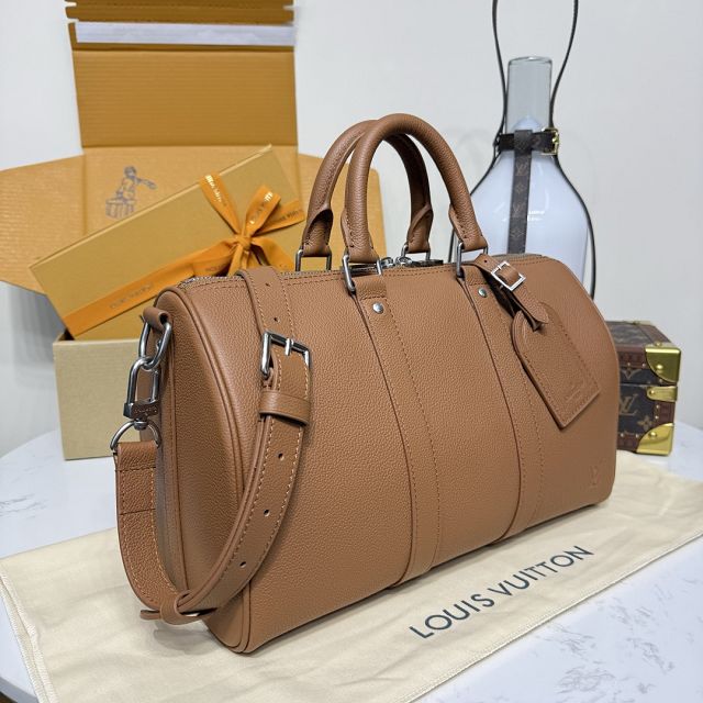 Louis vuitton original calfskin keepall 35 M25980 brown