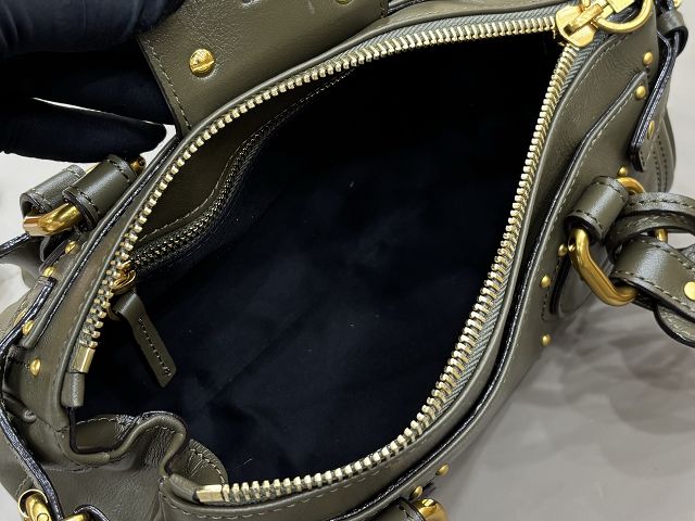 Chloe original calfskin small paddington bag CH0004 dark green