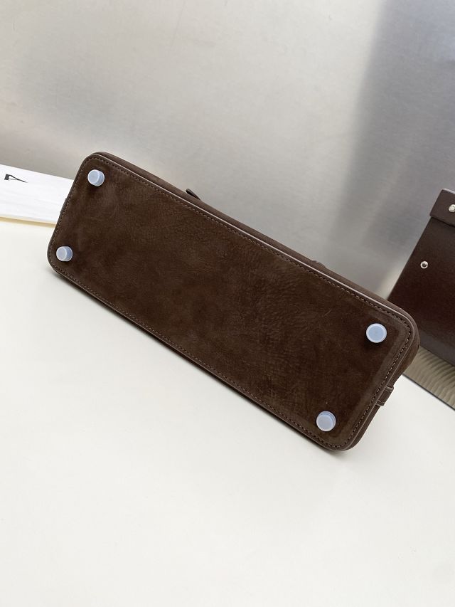 Alaia original nubuck calfskin mina 28 bag AL0002 dark brown