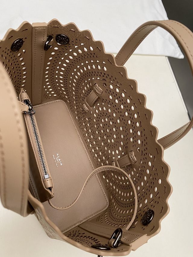 Alaia original vienne wave calfskin mina 20 bag AL0004 desert