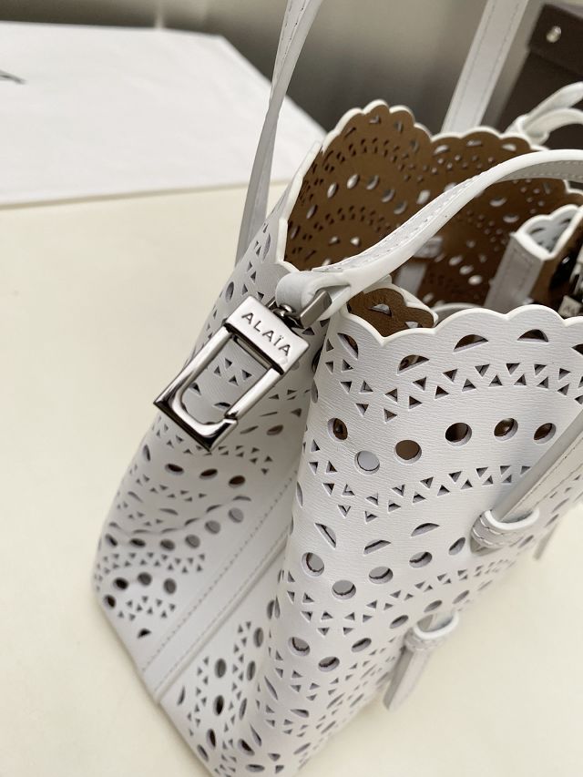 Alaia original vienne wave calfskin mina 20 bag AL0004 white