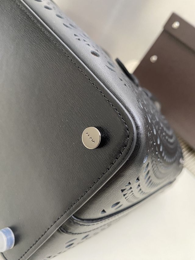 Alaia original vienne wave calfskin mina 25 bag AL0003 black