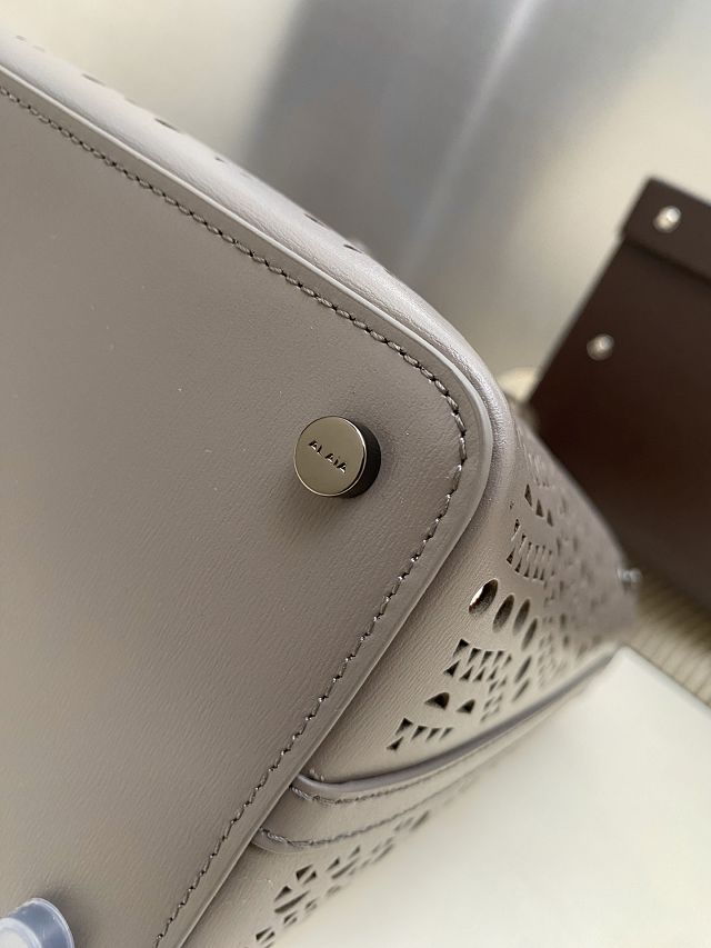 Alaia original vienne wave calfskin mina 25 bag AL0003 grey