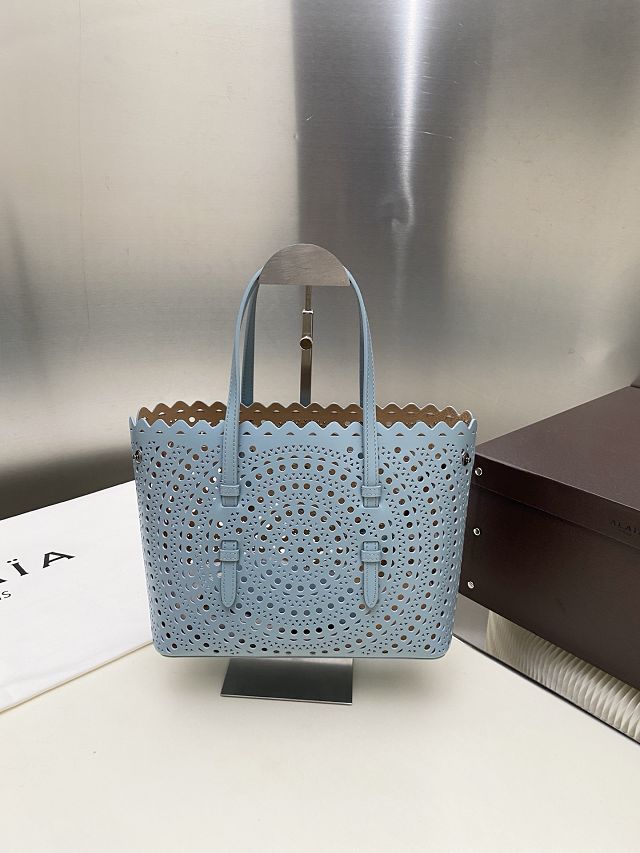 Alaia original vienne wave calfskin mina 25 bag AL0003 light blue