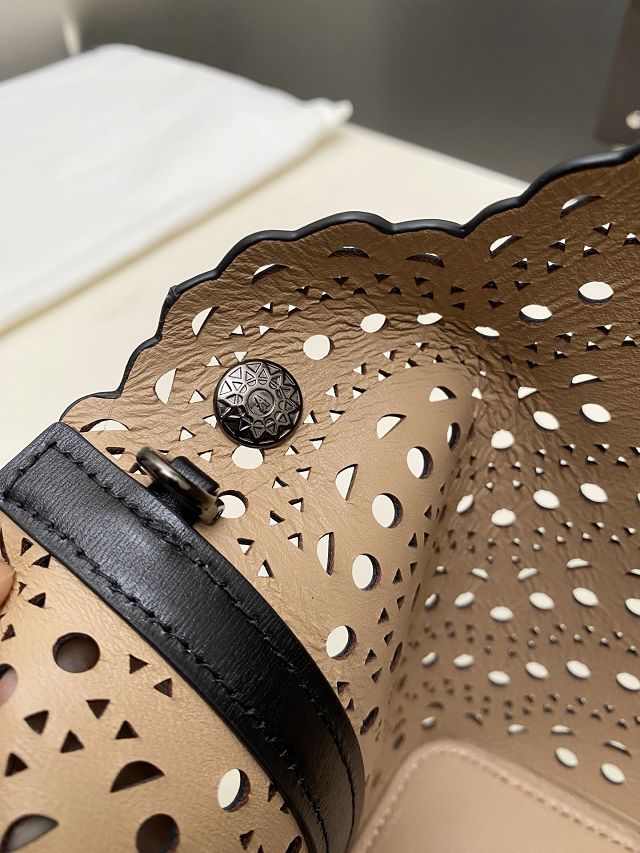 Alaia original vienne wave calfskin mina 28 bag AL0002 black