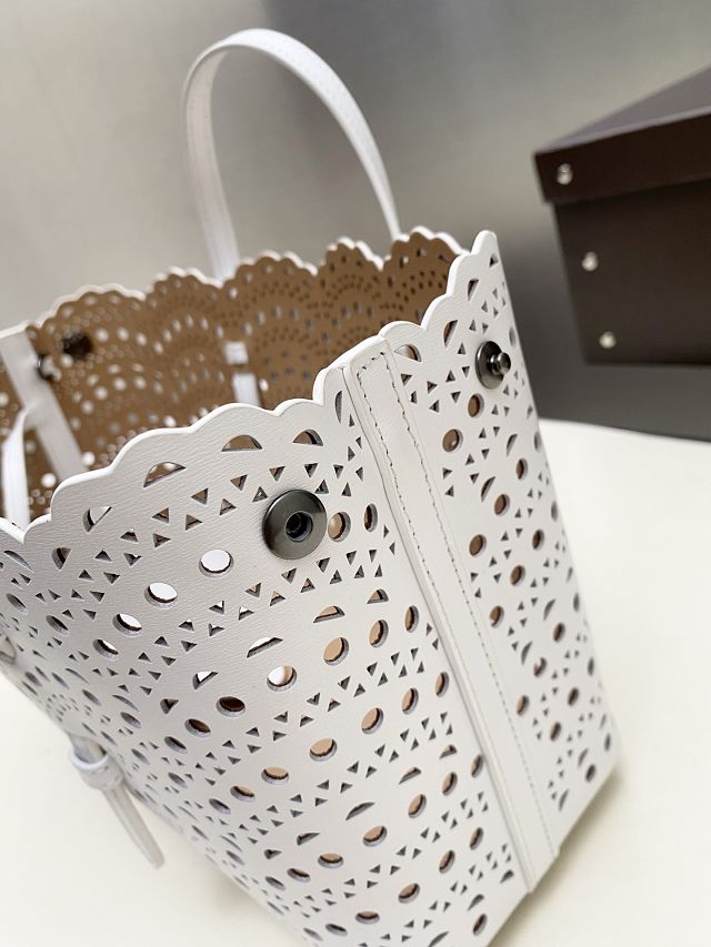 Alaia original vienne wave calfskin mina 28 bag AL0002 white