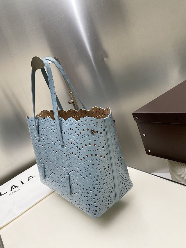 Alaia original vienne wave calfskin mina 32 bag AL0006 light blue