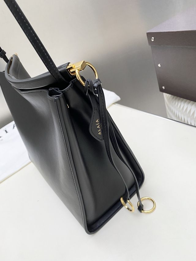 Alaia original calfskin le click small square bag AL0017 black