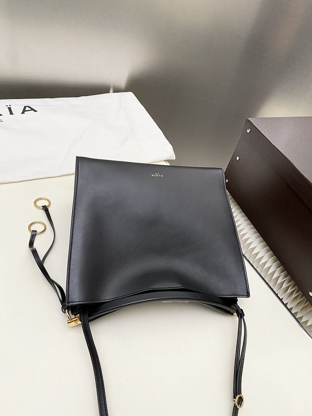 Alaia original calfskin le click small square bag AL0017 black