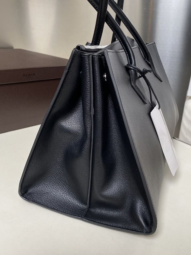 Alaia original calfskin teckel large tote bag AL0013 black