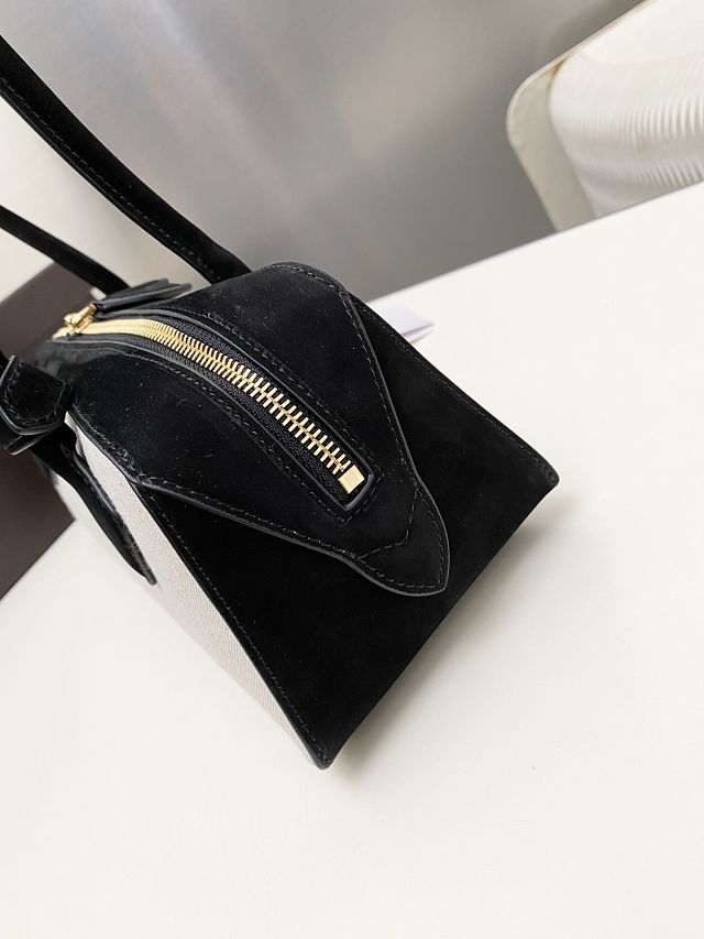 Alaia original canvas le teckel medium bag AL0024 black