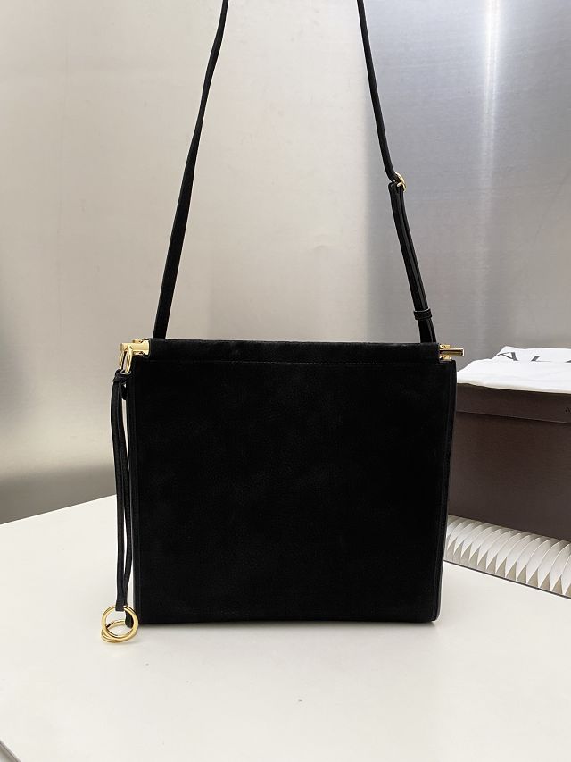 Alaia original nubuck calfskin le click small square bag AL0017 black