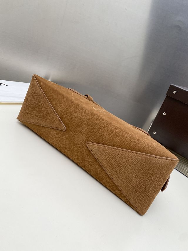 Alaia original nubuck calfskin le teckel medium bag AL0024 brown