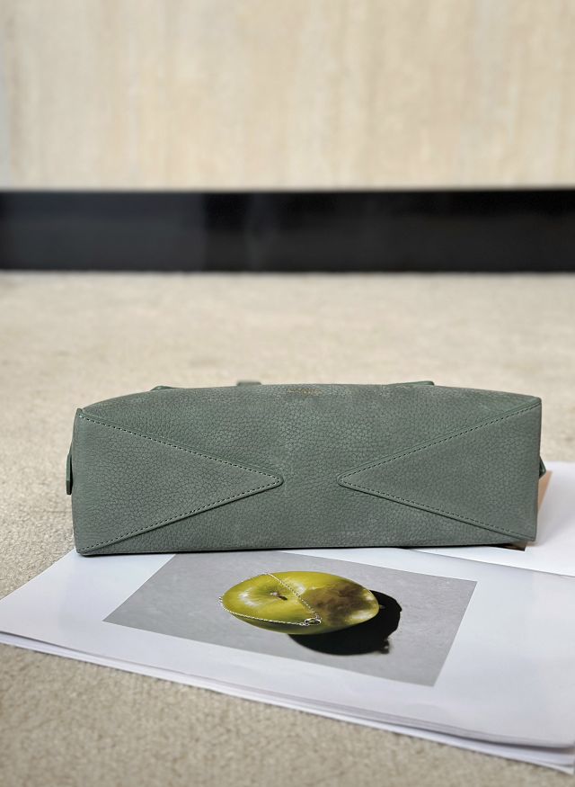 Alaia original nubuck calfskin le teckel small bag AL0023 green