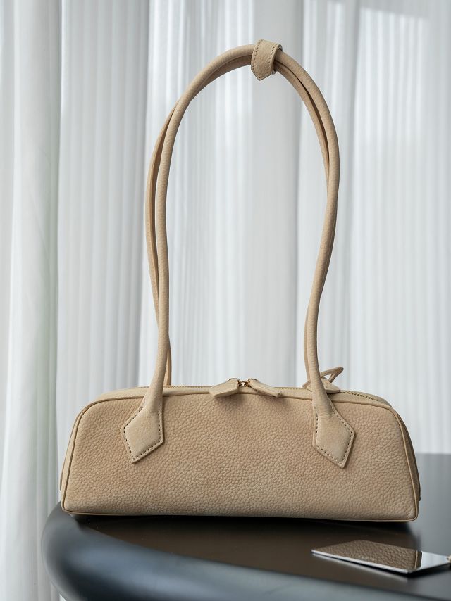 Alaia original nubuck calfskin le teckel small bag AL0023 light apricot