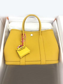 Hermes original negonda leather medium garden party 30 bag HG0030 amber