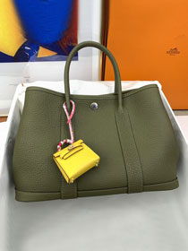 Hermes original negonda leather medium garden party 30 bag HG0030 vert olive