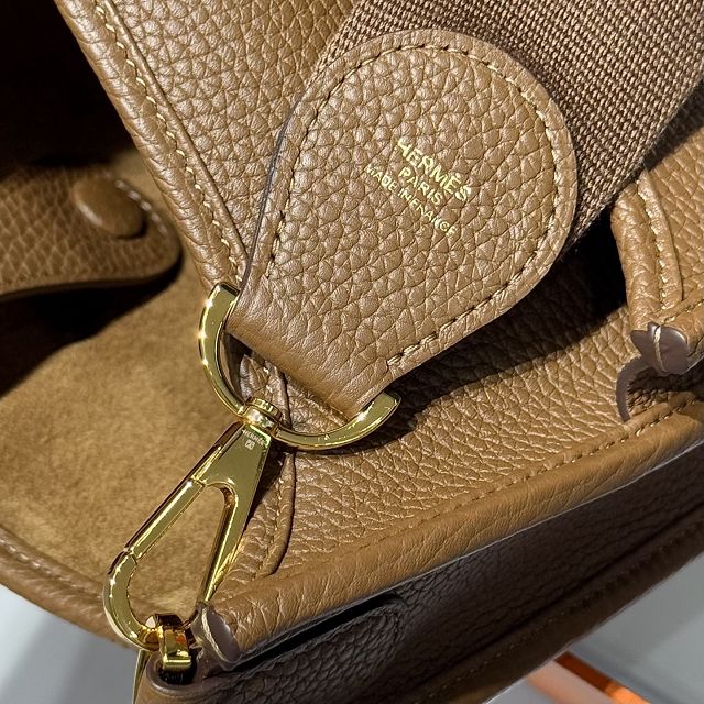 Hermes original togo leather evelyne pm shoulder bag E29 alezan