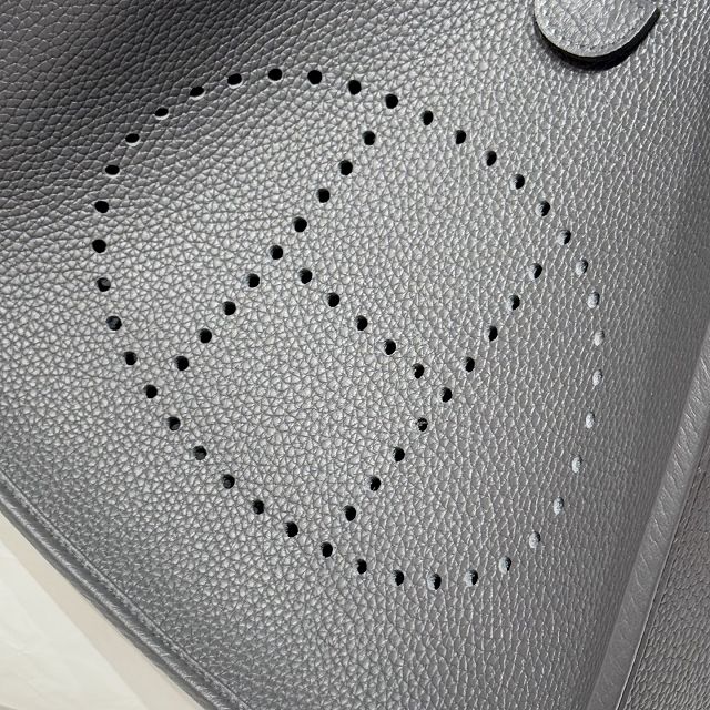 Hermes original togo leather evelyne pm shoulder bag E29 graphite