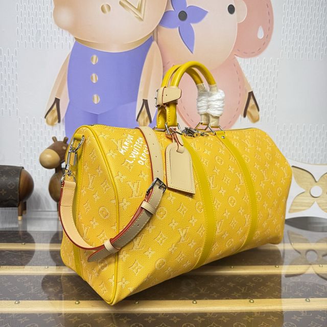 Louis vuitton monogram canvas keepall 45 M26867 yellow