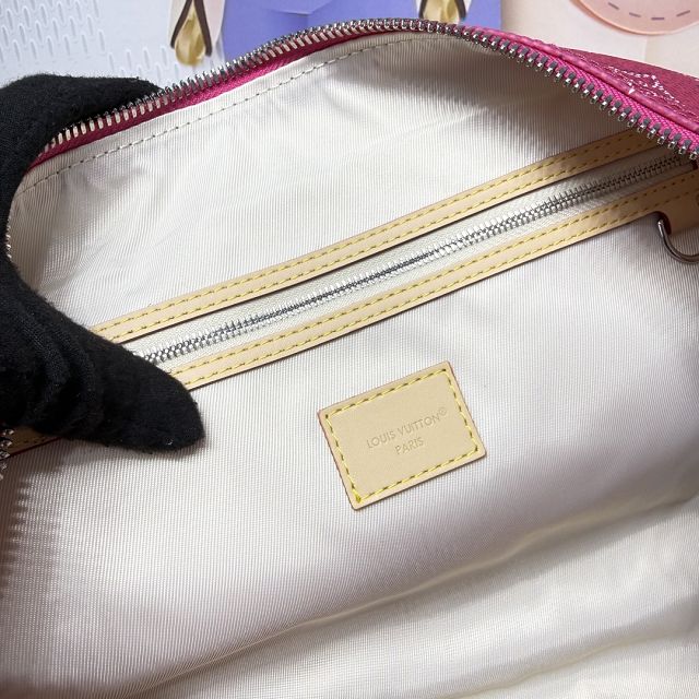 Louis vuitton monogram canvas keepall 45 M26868 rose red