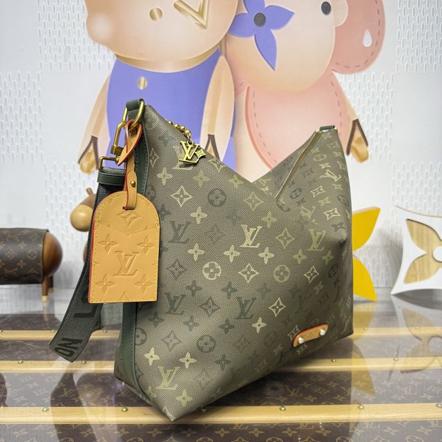 Louis vuitton monogram canvas vagabond hobo bag M27181 green