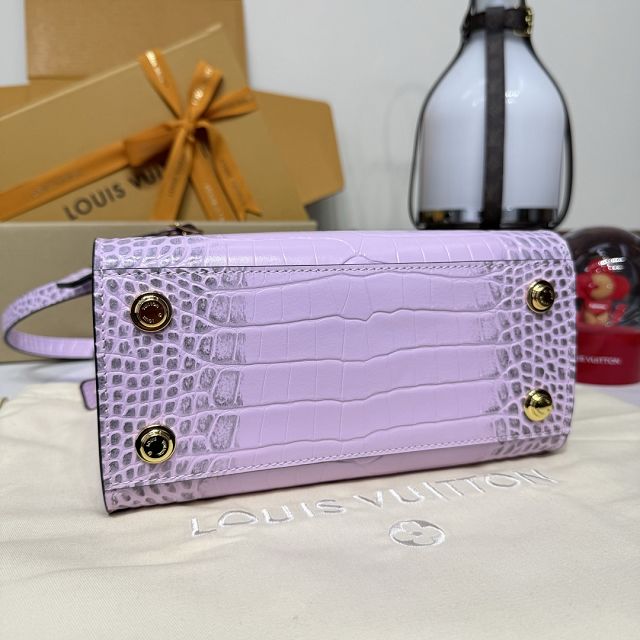 Louis vuitton original crocodile calfskin city steamer mini bag M95846 pink