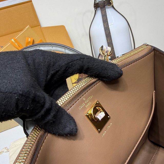 Louis vuitton original crocodile calfskin city steamer mm bag M84672 white&gold