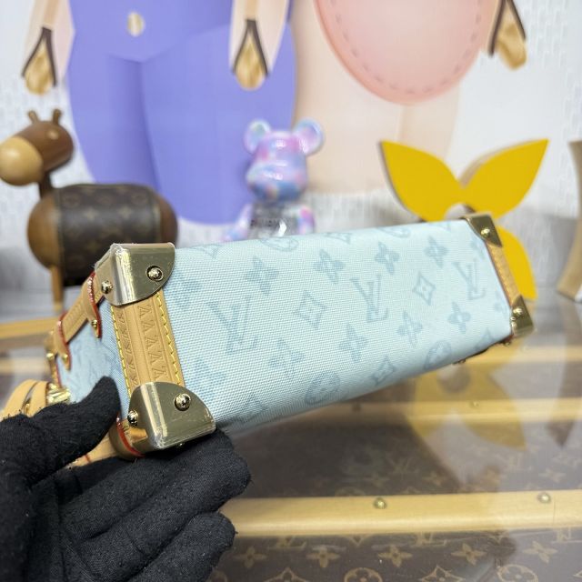 Louis vuitton original monogram canvas side trunk mm M27891 blue
