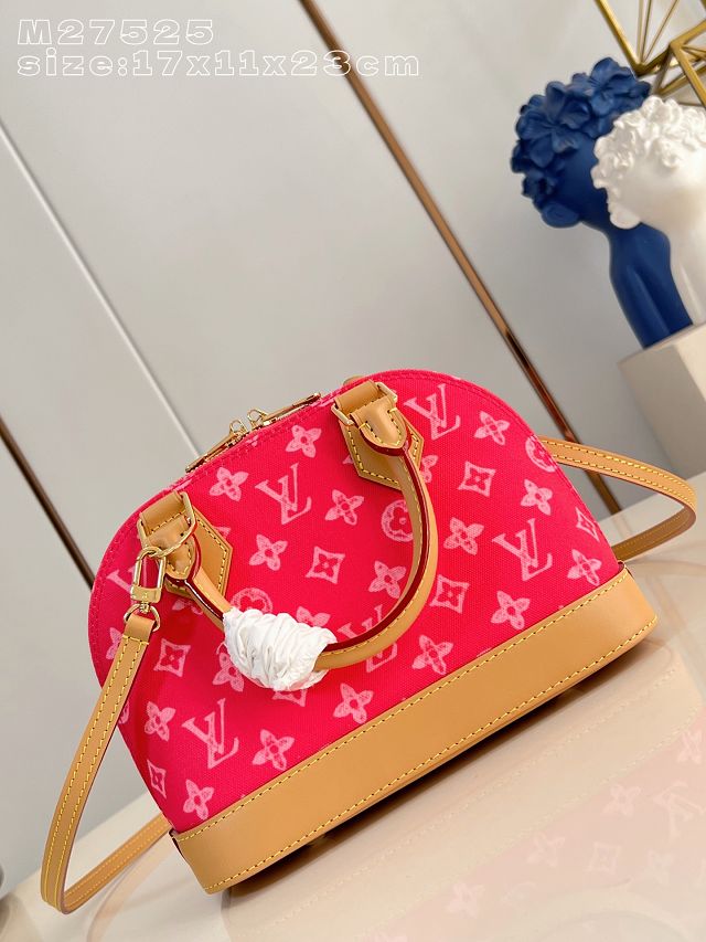 Louis vuitton original monogram canvas alma BB M28272 rose red