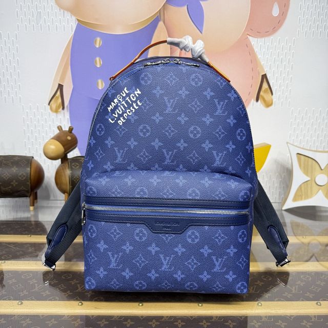 Louis vuitton original monogram canvas discovery backpack M26942 blue